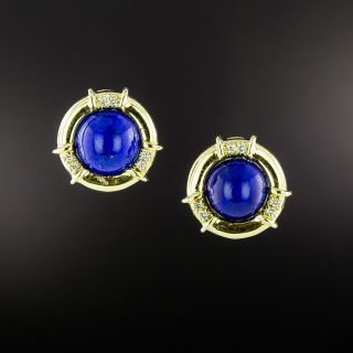 Tiffany & Co. Lapis and Diamond Earrings - 2