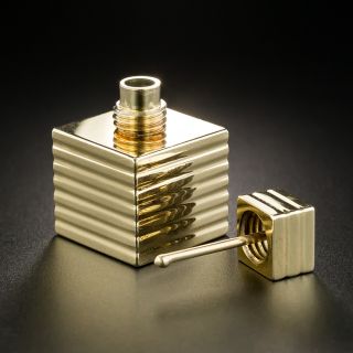 Tiffany & Co. Miniature Gold Perfume Bottle
