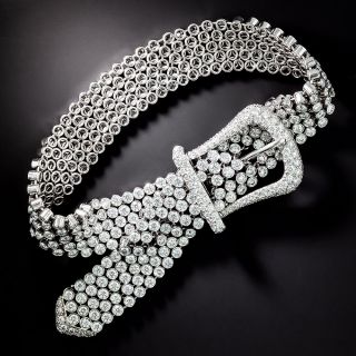 Tiffany & Co. Platinum Diamond Buckle Bracelet - 1