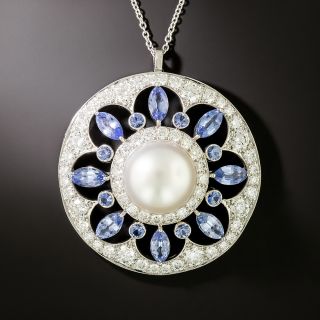 Tiffany & Co. South Sea Pearl, Sapphire and Diamond Pendant/Brooch - 2