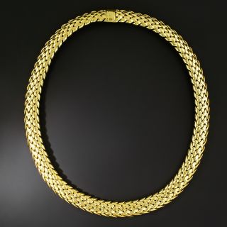Tiffany & Co. 'Vannerie' Bold Gold Necklace - 1