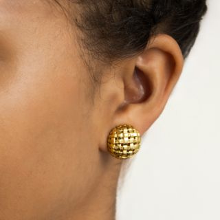 Tiffany & Co. 'Vannerie' Button Earrings