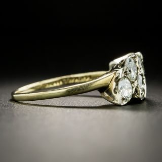 Triple Navette Shaped Diamond Band Ring