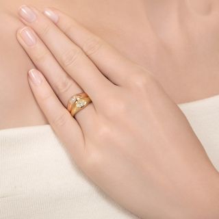 Two-Tone Double Oval Diamond Ring 