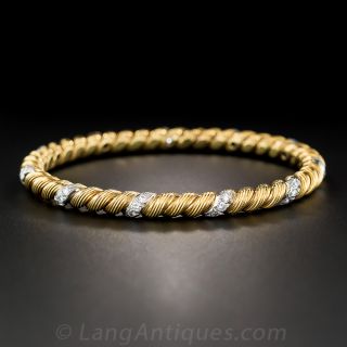 Van Cleef & Arpels Vintage Diamond Bangle Bracelet