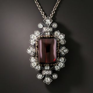 Very Fine Victorian Garnet and Diamond Pendant/Pin - 1