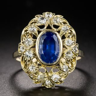 Victorian 1.15 Carat Sapphire and Diamond Ring - 2