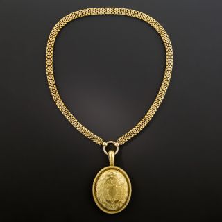 Victorian 15K Locket Necklace