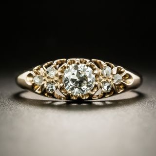 Victorian .37 Carat Diamond Engagement Ring - 3