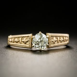 Victorian .38 Carat Diamond Solitaire Ring - 1