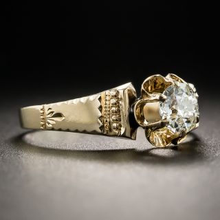 Victorian .45 Carat Diamond Solitaire Engagement Ring
