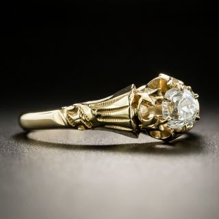 Victorian .55 Carat Solitaire Diamond Engagement Ring