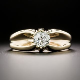 Victorian .68 Carat Diamond  Belcher Style Ring - 2