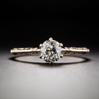 Victorian .69 Carat Diamond Solitaire Engagement Ring  - GIA K VS2 - 3