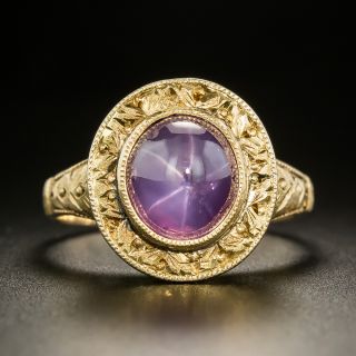 Victorian 7.00 Carat Purple Star Sapphire Ring - 2