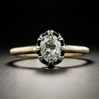 Victorian .70 Carat Diamond Solitaire Engagement Ring - 2