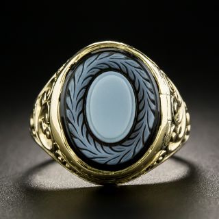 Victorian Agate Poison Ring - 3