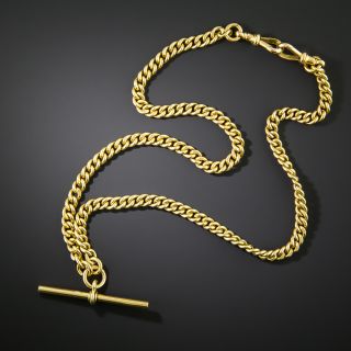Victorian Albert Watch Chain Necklace With T-Bar - 2