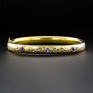 Victorian Amethyst Bangle Bracelet - 1
