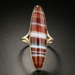 Victorian Banded Agate Ring - 2