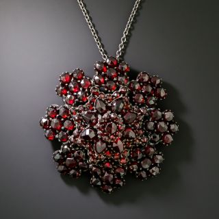 Victorian Bohemian Garnet Pendant Necklace - 2