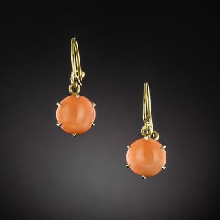 Victorian Coral Drop Earrings - 2
