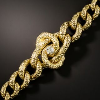 Victorian Curb Link Diamond Bracelet