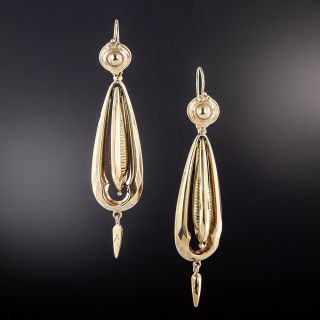 Victorian Day and Night Dangle Earrings - 3