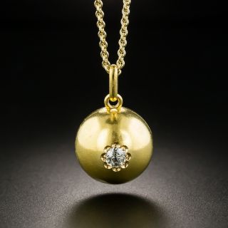 Victorian Diamond Ball Locket Brooch - 3