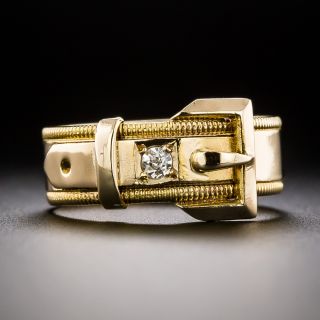 Victorian Diamond Buckle Ring, Circa 1897 - 2