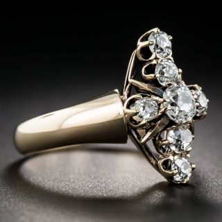 Victorian Diamond Cross Dinner Ring