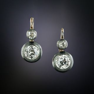 Victorian Diamond Dangle Earrings - 2