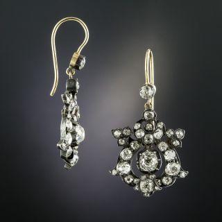 Victorian Diamond Dangle Earrings - 3