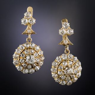 Victorian Diamond Dangle Earrings - 3
