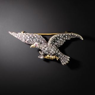 Victorian Diamond Eagle Brooch - 2