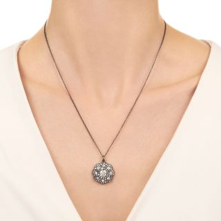 Victorian Diamond Floral Pendant