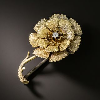 Victorian Diamond Flower Brooch, Circa 1875 - 2
