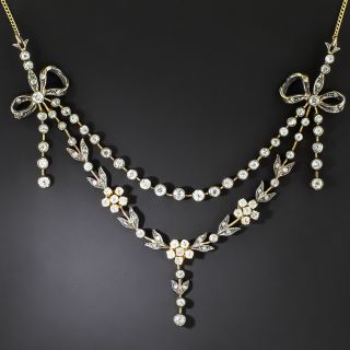 Victorian Diamond Garland Necklace - 2