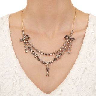 Victorian Diamond Garland Necklace