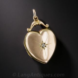 Victorian Diamond Heart Locket