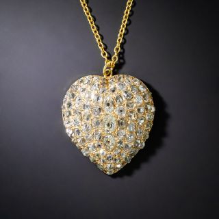 Victorian Diamond Heart Pendant - 3