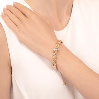 Victorian Diamond 'Lentil' Link Bracelet