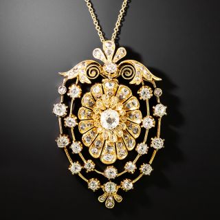 Victorian Diamond Pendant Necklace - 2
