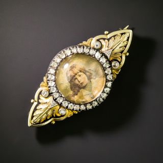 Victorian Diamond Portrait Brooch - 2