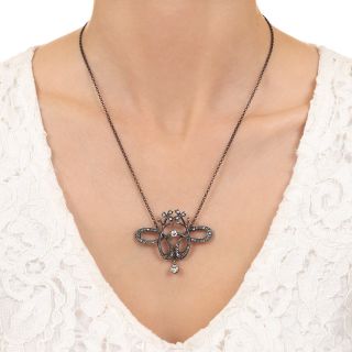 Victorian Diamond Scroll Necklace