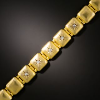 Victorian Domed Link Diamond Bracelet - 1