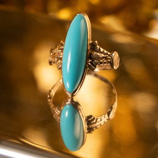 Victorian Elongated Turquoise Ring