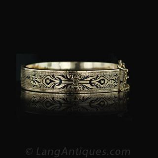 Victorian Enameled Bangle Bracelet