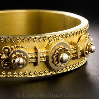 Victorian Estruscan Revival Bangle Bracelet