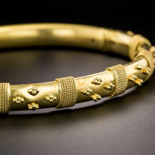Victorian Etruscan Revival Bangle Bracelet - 2